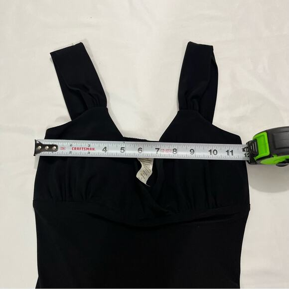 Vintage 90s Y2k City Triangles Asymmetrical Flirty Flower Black Mini Dress Small - Picture 7 of 7